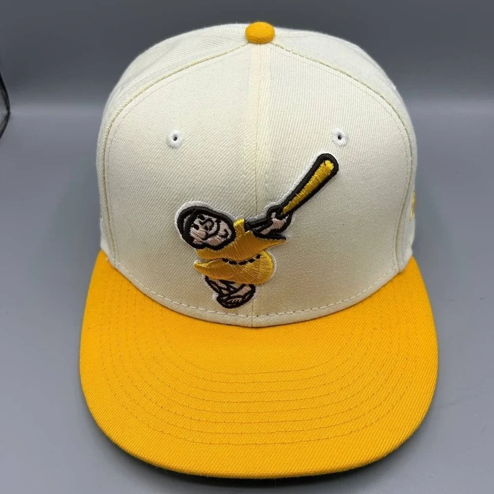 San Diego‎ Padres Hat Men 7 3/8 White Yellow 59Fifty New Era MLB Fitted Cap
